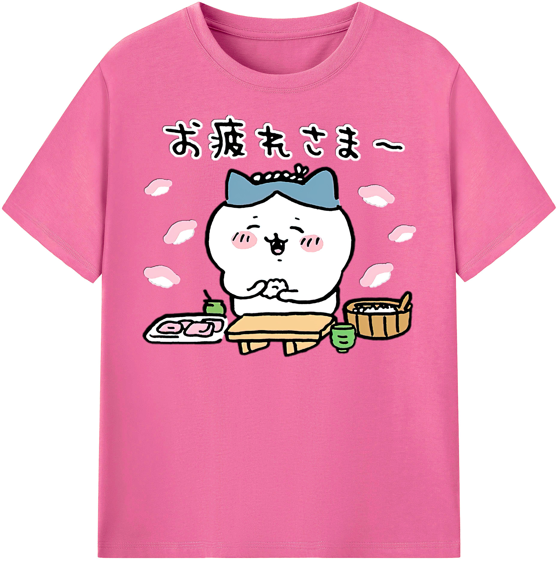 （画像用） ちいかわ ハチワレ Chii-kawa hachiware レディースカジュアルプリントTシャツ（綿100％）